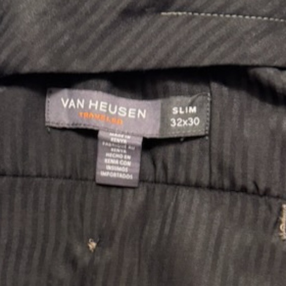 Van Heusen Men's Traveller Pant 32x30 Slim Fit Khaki - Picture 4 of 5